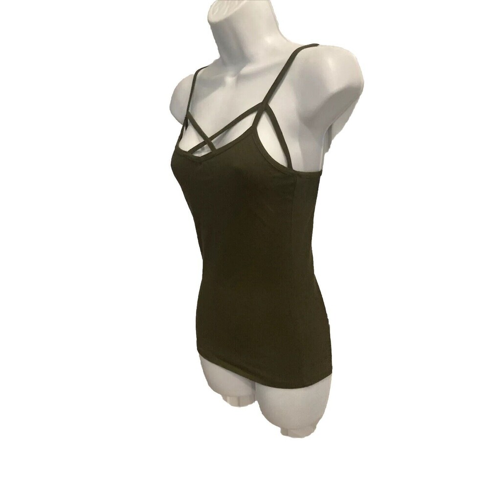 Bozzolo Juniors Criss Cross Cami Top Size Small Spaghetti Strap Sage Green NWOT